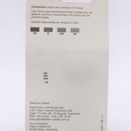 Minas HB 0.7 Mm x2 Faber Castell