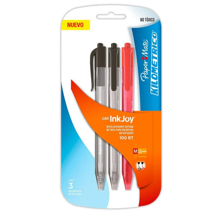 Bolígrafo Retráctil Kilométrico x3 InkJoy 1.0 mm