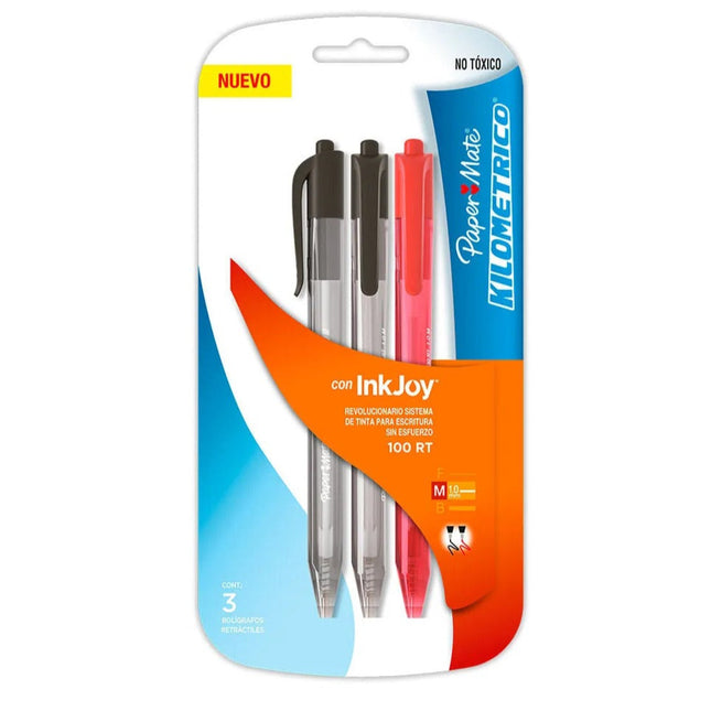 Bolígrafo Retráctil Kilométrico x3 InkJoy 1.0 mm