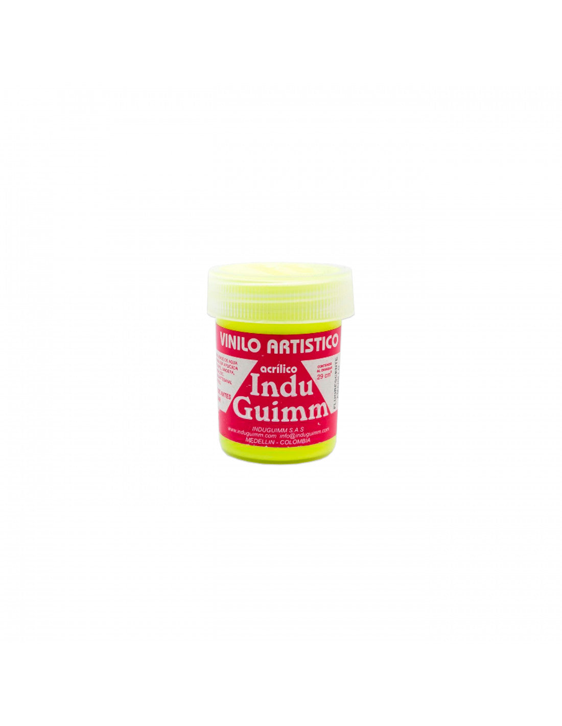 Vinilo Induguimm a base de agua 29cc Fluo Amarillo