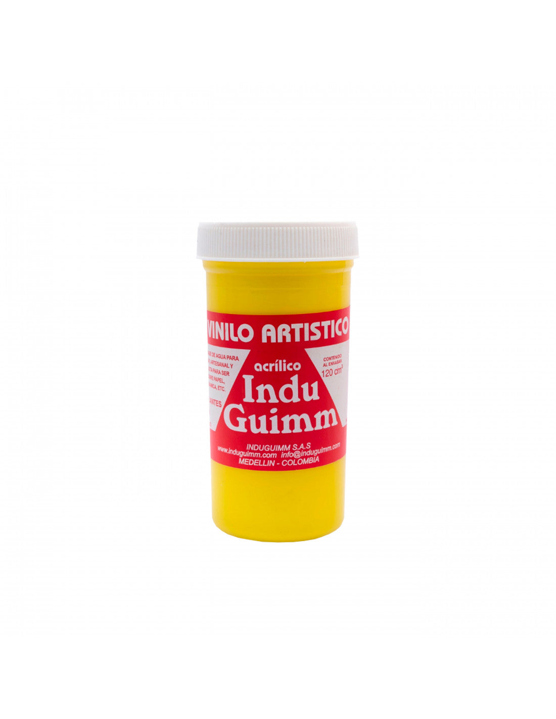 Vinilo Induguimm a base de agua 120cc Amarillo Cromo