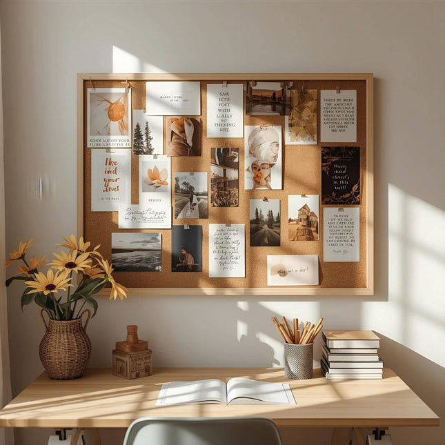 Tablero De Corcho Marco De Madera 40x60 cm | Artecma