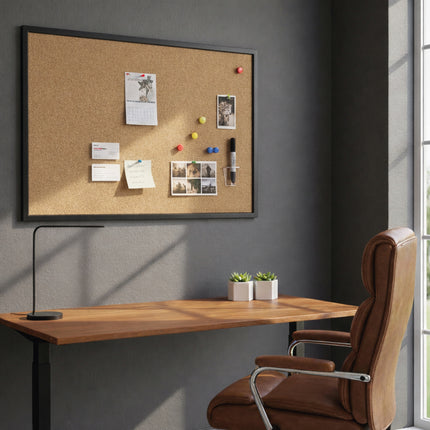 Tablero De Corcho Marco De Aluminio 40x60 cm | Artecma