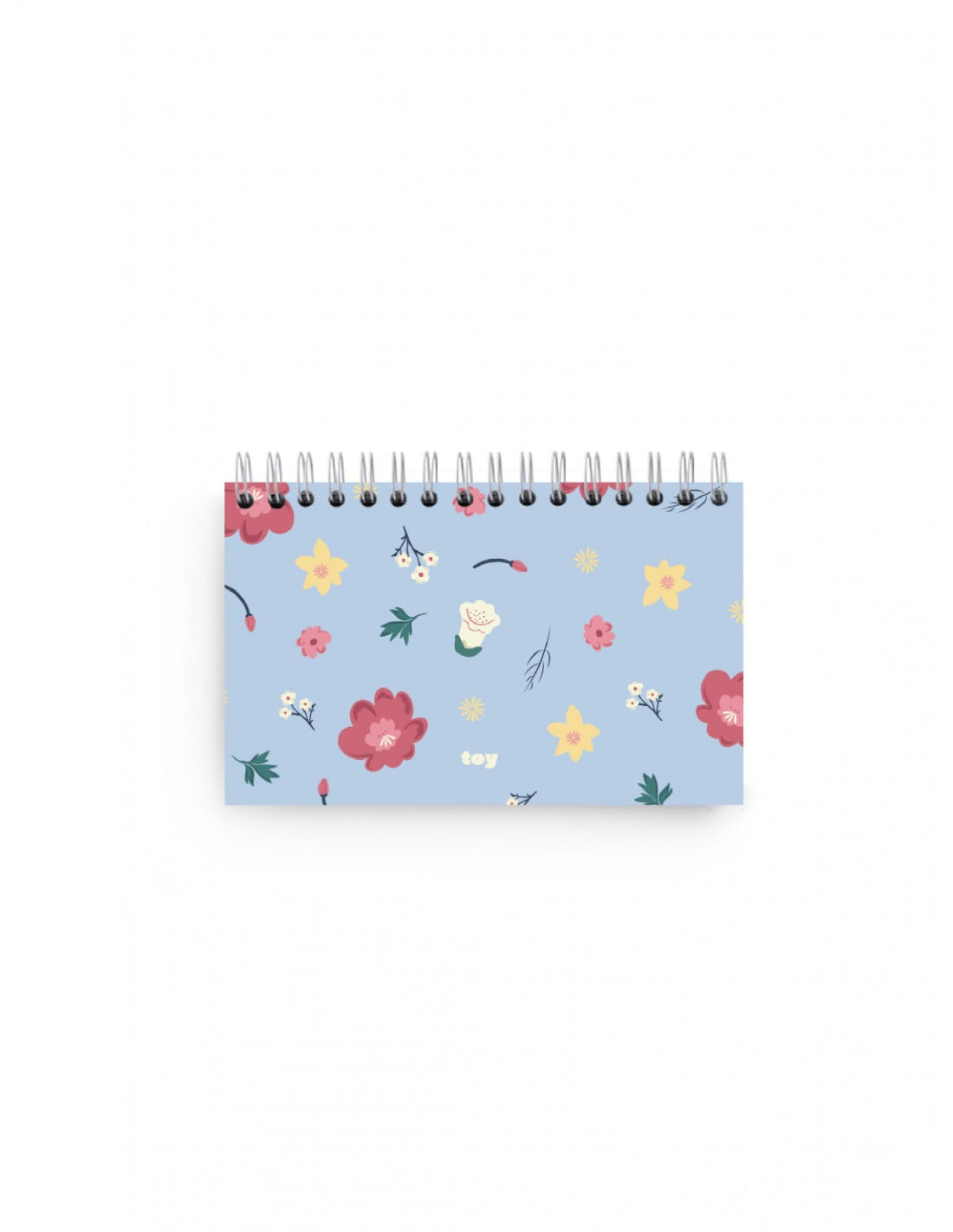 Sketchbook Toy Style Garden Print con portada floral, anillado metálico, 50 hojas blancas de 150 g, tamaño 21,5×28 cm.