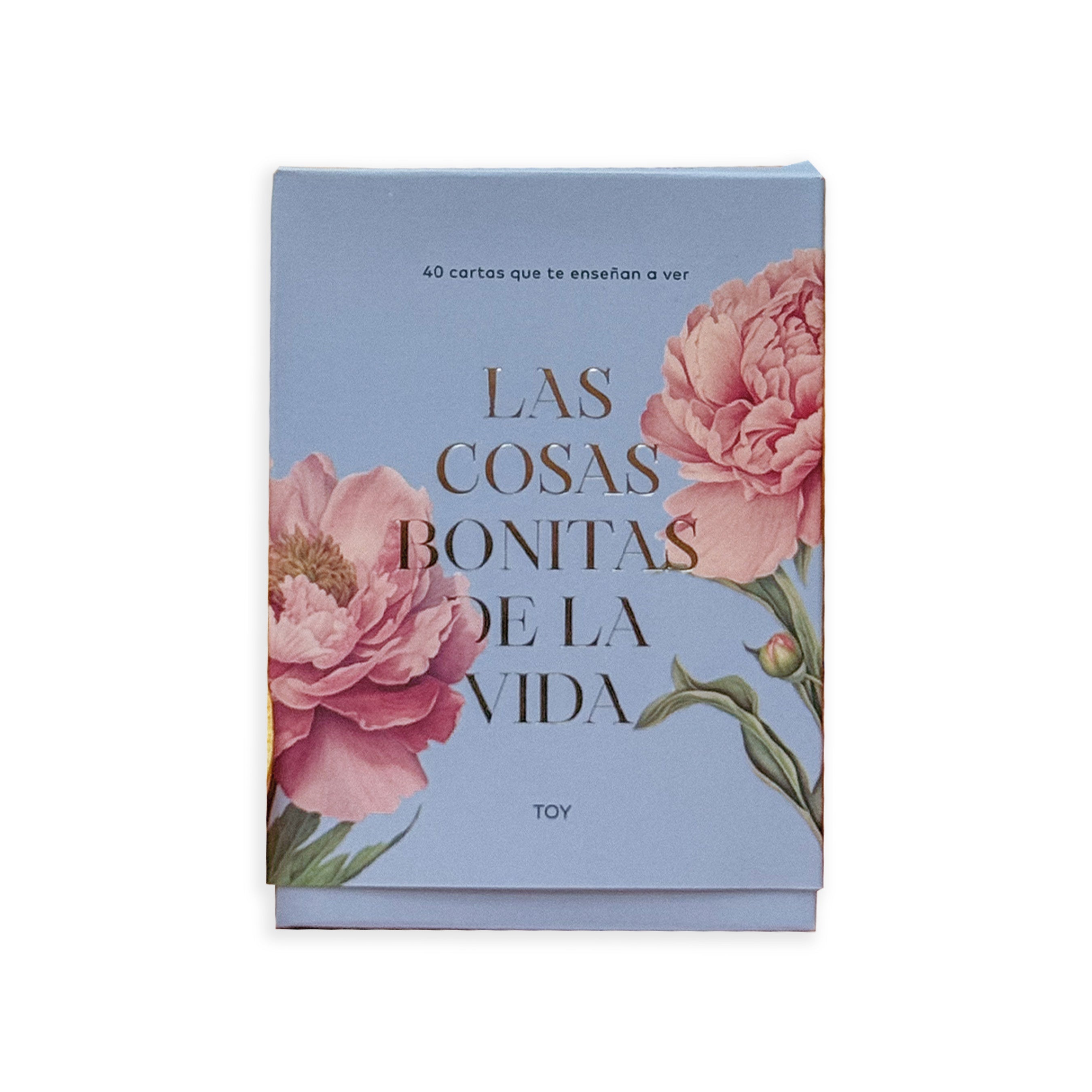 Set de 40 cartas Toy Las Cosas Bonitas de la Vida con frases para reflexionar y practicar gratitud en la vida cotidiana.