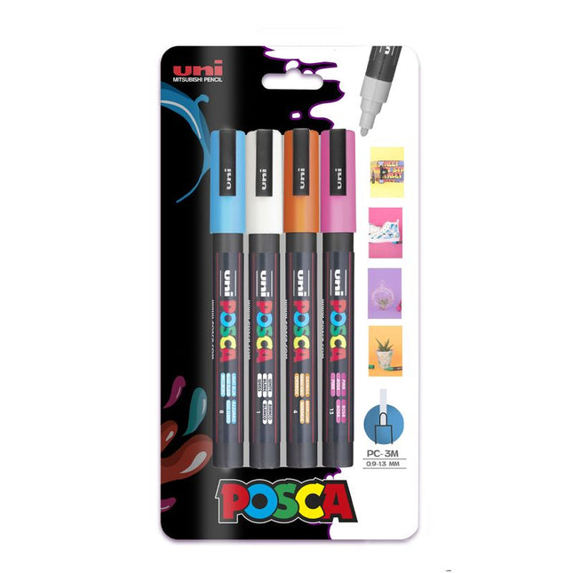 Marcador Acrílico 0.9-1.3 mm Set x4 | Posca