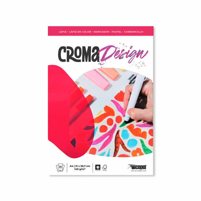Block Croma Desing A4 140 gr 30 Hojas | Icopel
