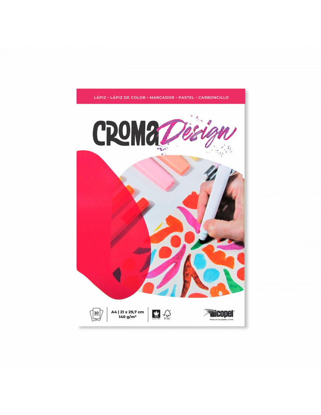 Block Croma Desing A4 140 gr 30 Hojas | Icopel