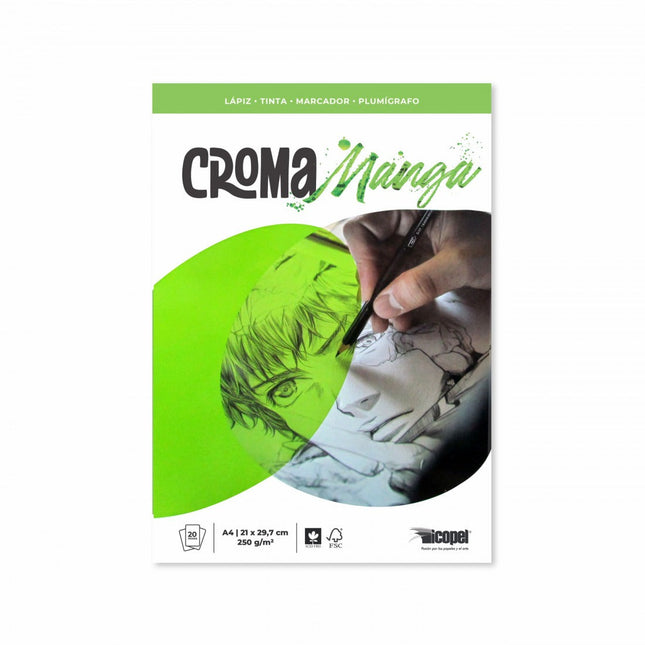Block Croma Manga A4 250 gr 20 Hojas | Icopel