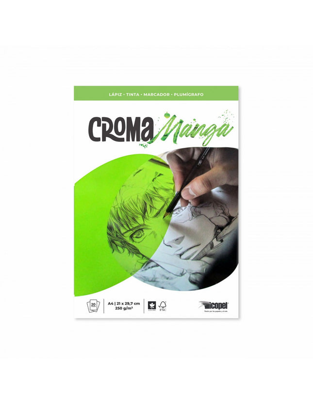 Block Croma Manga A4 250 gr 20 Hojas | Icopel