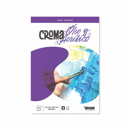 Block Croma Óleo Y Acrílico A4 50 gr 10 Hojas | Icopel