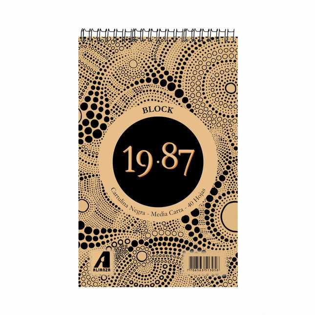 Block 19.87 Cartulina Negra 40 Hojas | Alianza