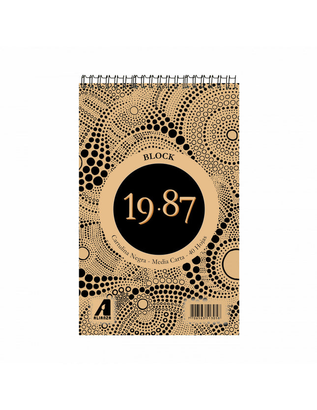 Block 19.87 Cartulina Negra 40 Hojas | Alianza