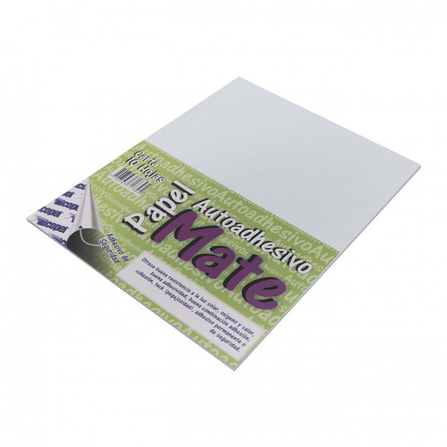 Autoadhesivo Mate Icopel carta x 10