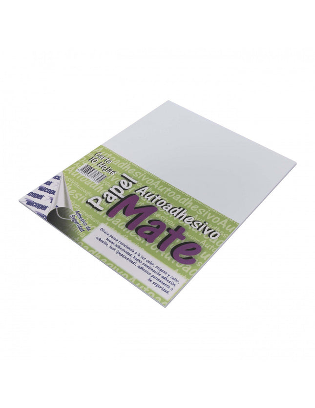 Autoadhesivo Mate Icopel carta x 10
