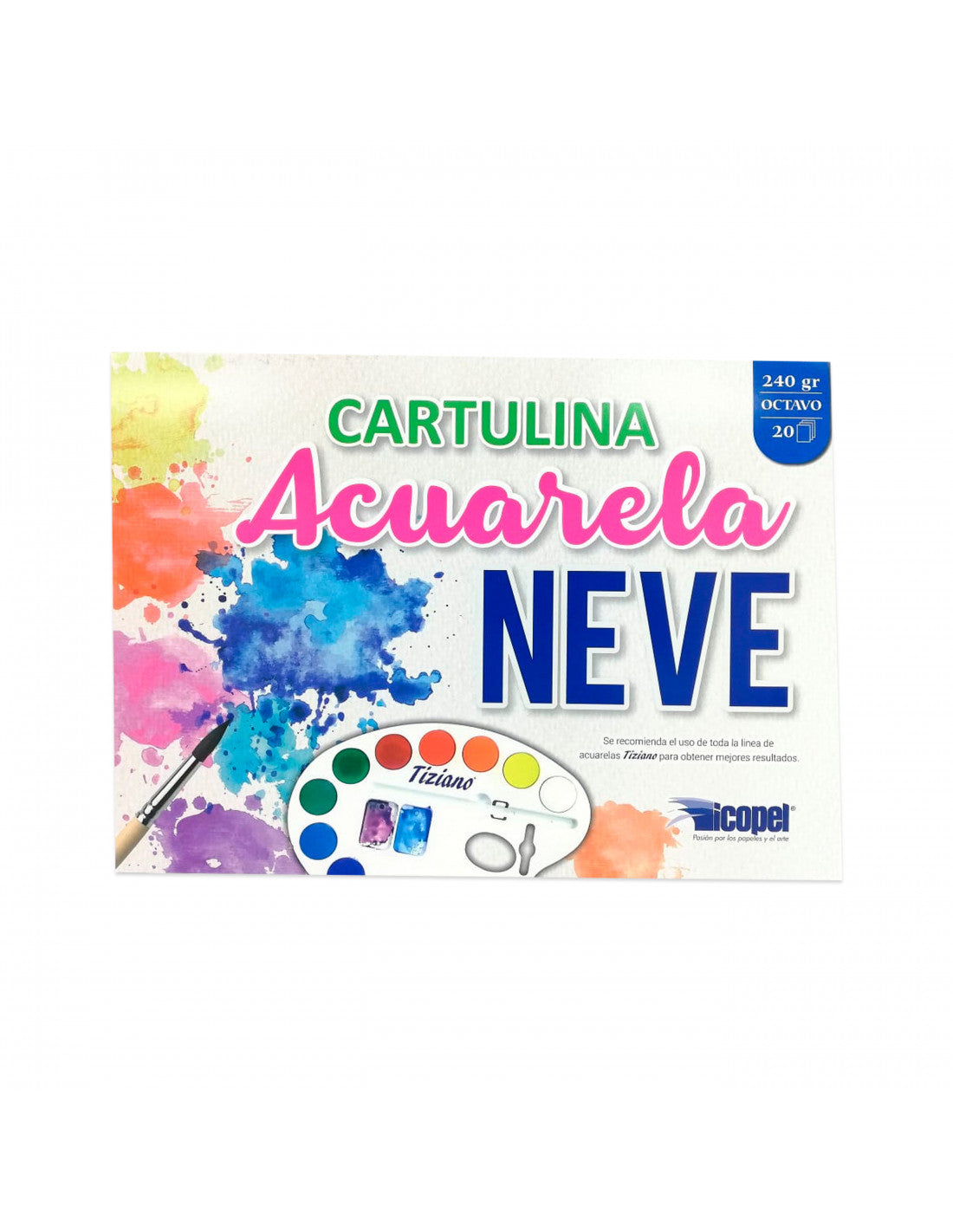 Cartulina acuarela Neve 240Grs 1/8 X20 Hojas