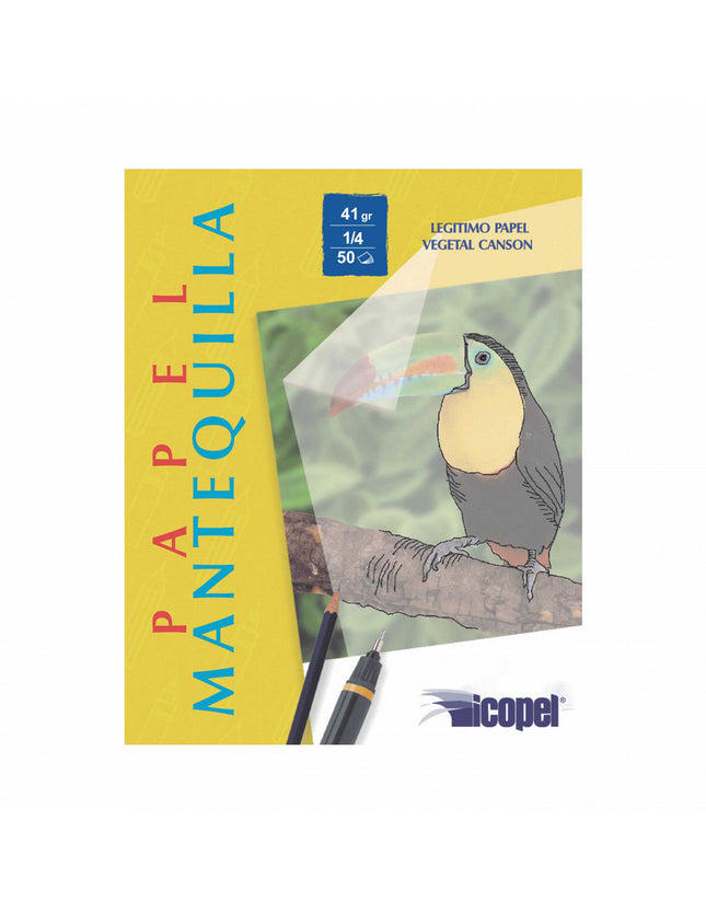 Block Papel Mantequilla 1/4 41 gr 50 Hojas | Icopel