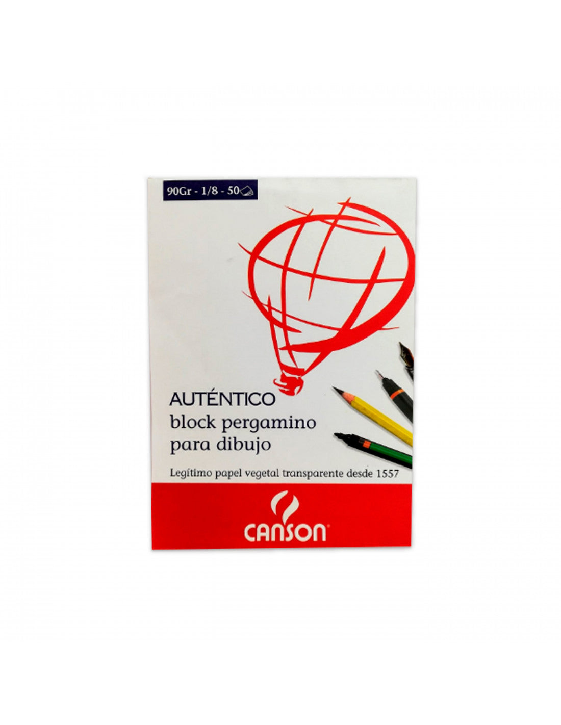 Block Pergamino 90Grs 1/8 50 hojas