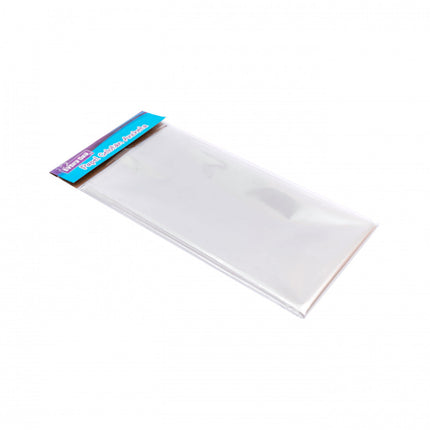 Papel celofán transparente en presentación x3 pliegos, ideal para anchetas, envolturas y uso escolar, sobre fondo blanco.