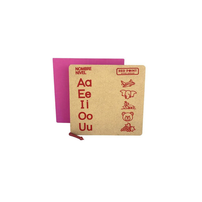 Tabla de Punzado Red Point 30×30 cm en madera doble faz, con punzón incluido y superficie para perforar hojas.