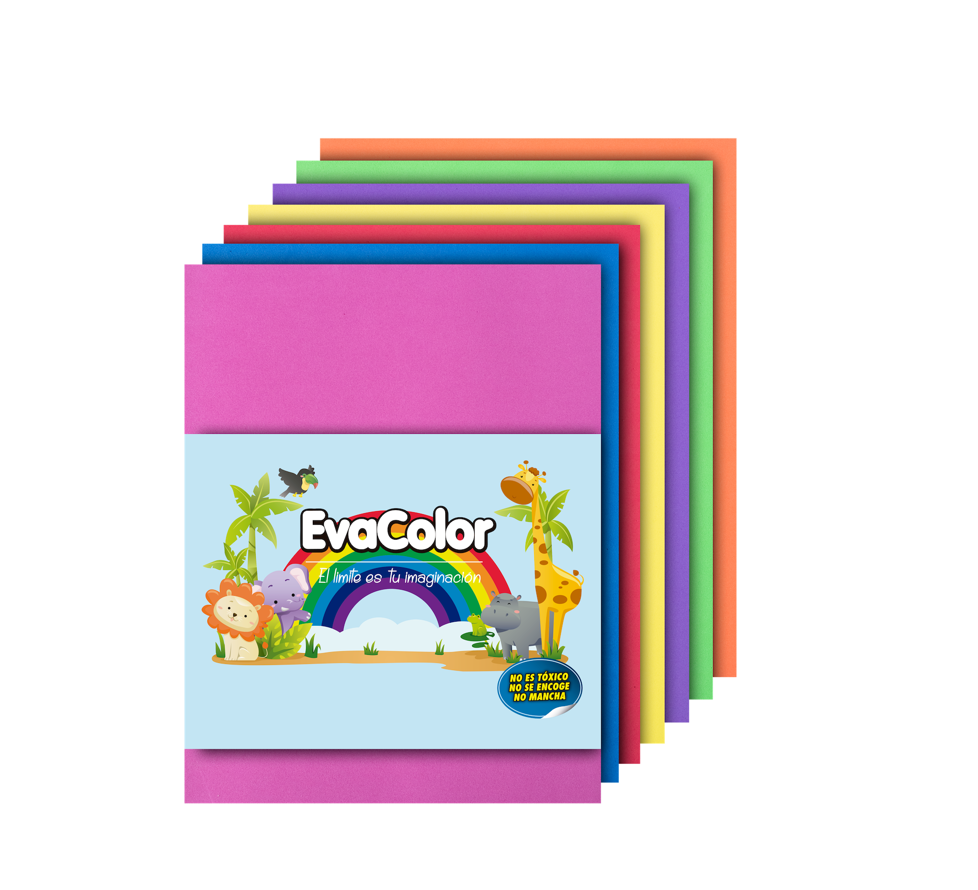 Foamy Evacolor colores surtidos x10 láminas para manualidades y decoración.
