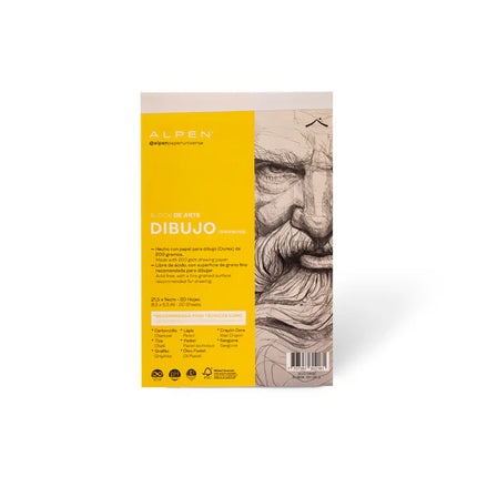 Block De Arte Dibujo Media Carta 30 Hojas Alpen