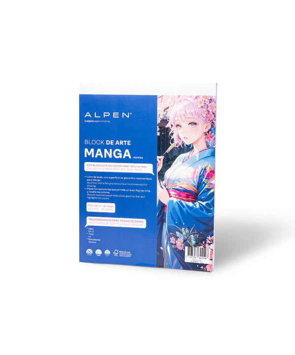 Block De Arte Manga Carta 30 Hojas Alpen