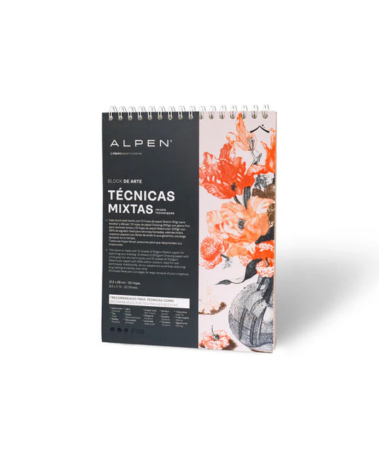 Block De Arte Tecnicas Mixtas Carta 30 Hojas Alpen