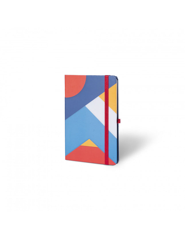 Portada Sketchbook Alpen 22×14 cm con tapa dura ilustrada de diseño geométrico, banda elástica y 84 hojas blancas.