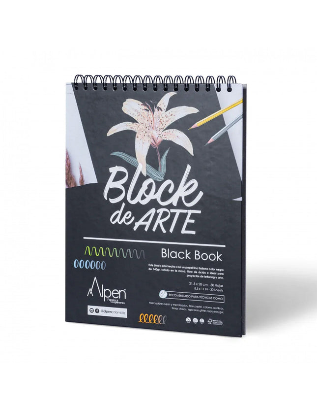 Block De Arte Blackbook Carta 30 Hojas | Alpen