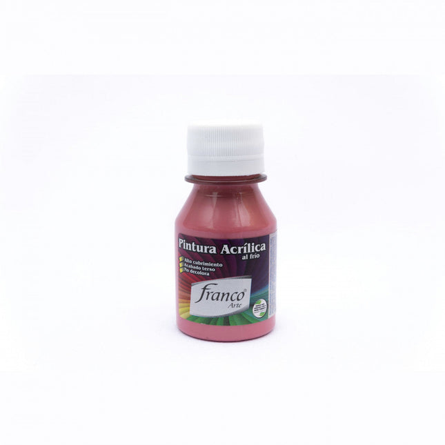 Pintura Acrílica Al Frío 60 ml Rosa Viejo Franco Arte