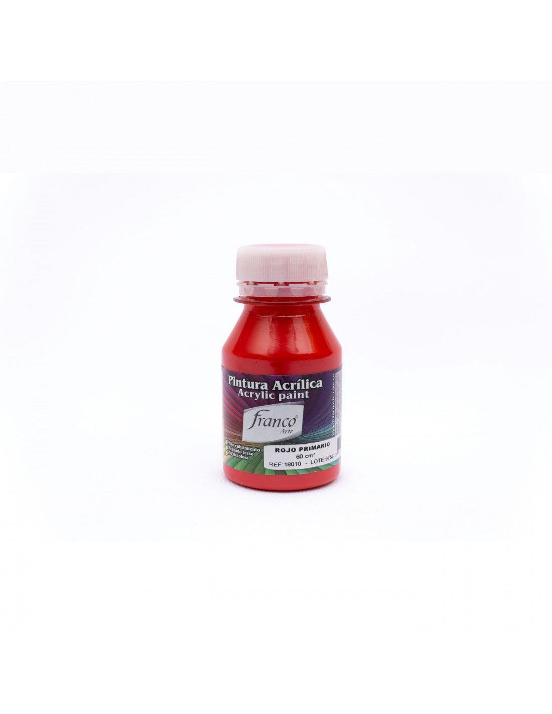 Pintura Acrílica Al Frío 60 ml Rojo Primario Franco Arte