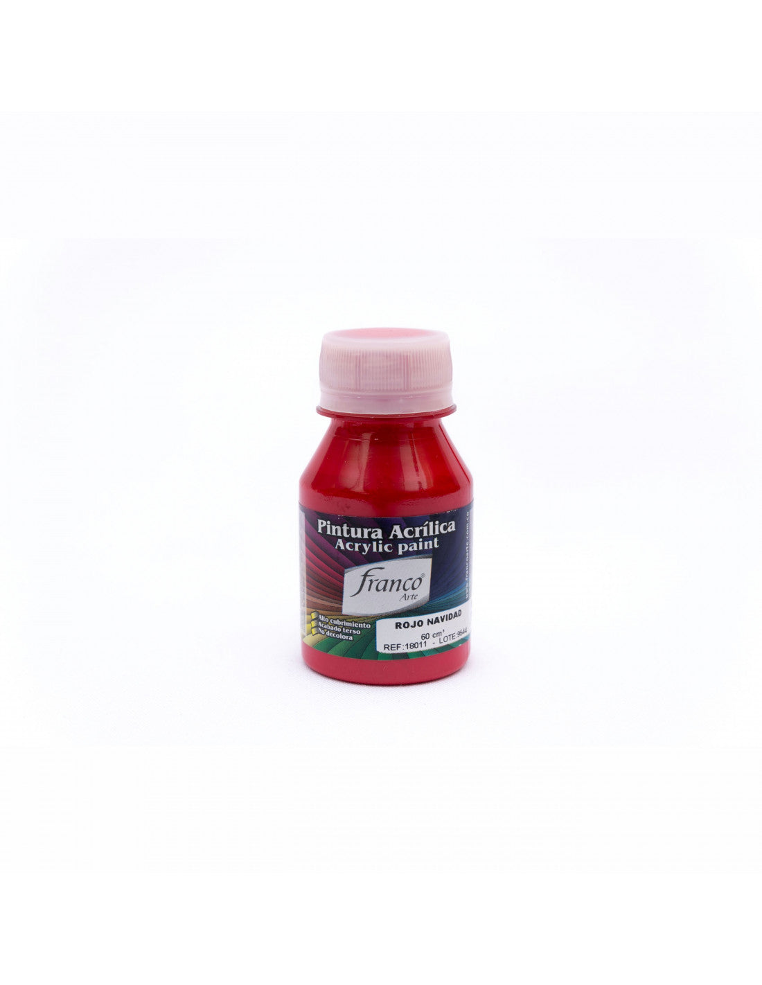 Pintura Acrílica Al Frío 60 ml Rojo Navidad Franco Arte