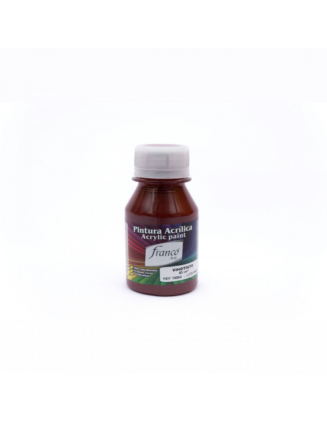 Pintura Acrílica Al Frío 60 ml Vinotinto Franco Arte