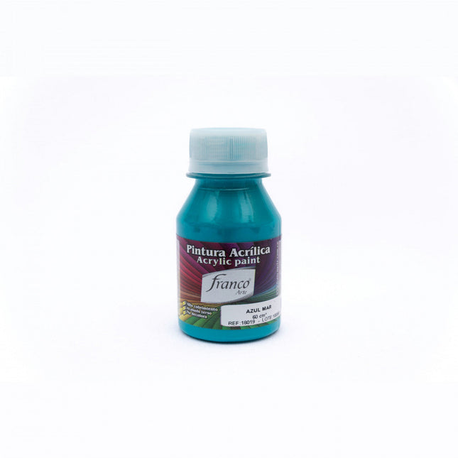 Pintura Acrílica Al Frío 60 ml Azul Mar Franco Arte