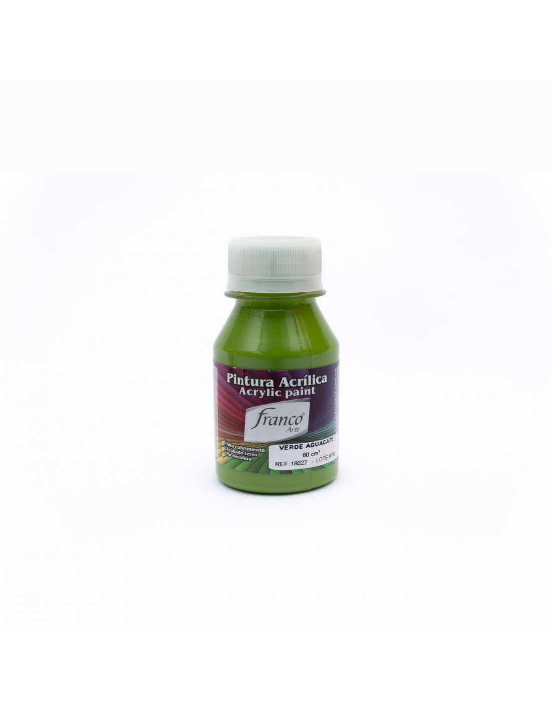 Pintura Acrílica Al Frío 60 ml Verde Aguacate Franco Arte