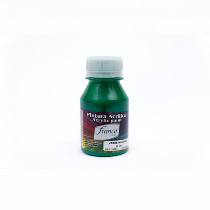 Pintura Acrílica Al Frío Verde Navidad 60 ml Franco Arte