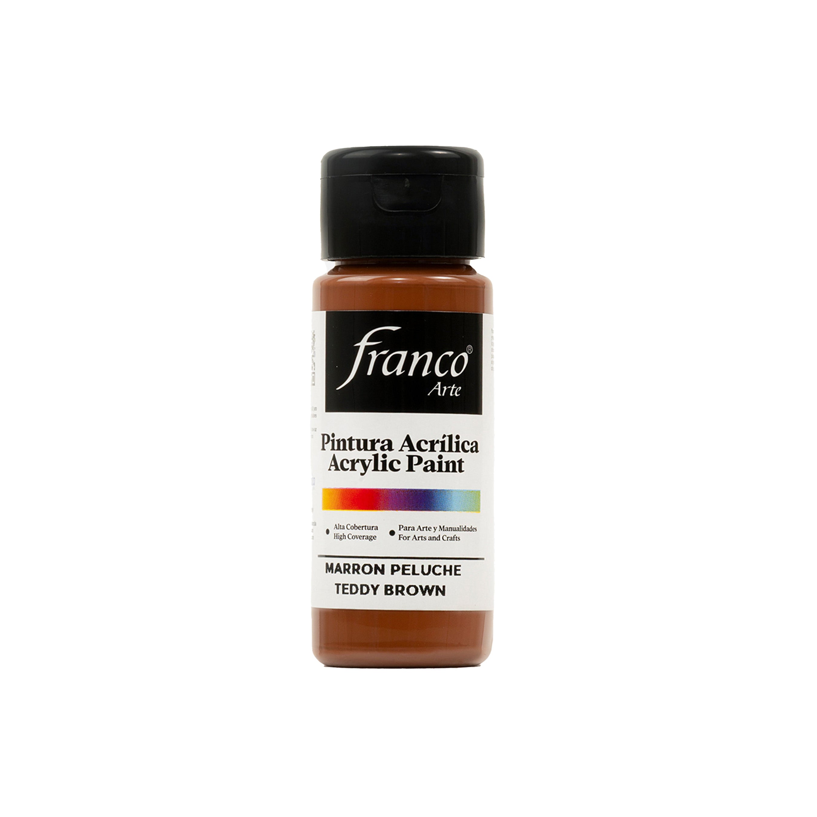 Pintura Acrílica Al Frío 60 ml Marrón Peluche Franco Arte