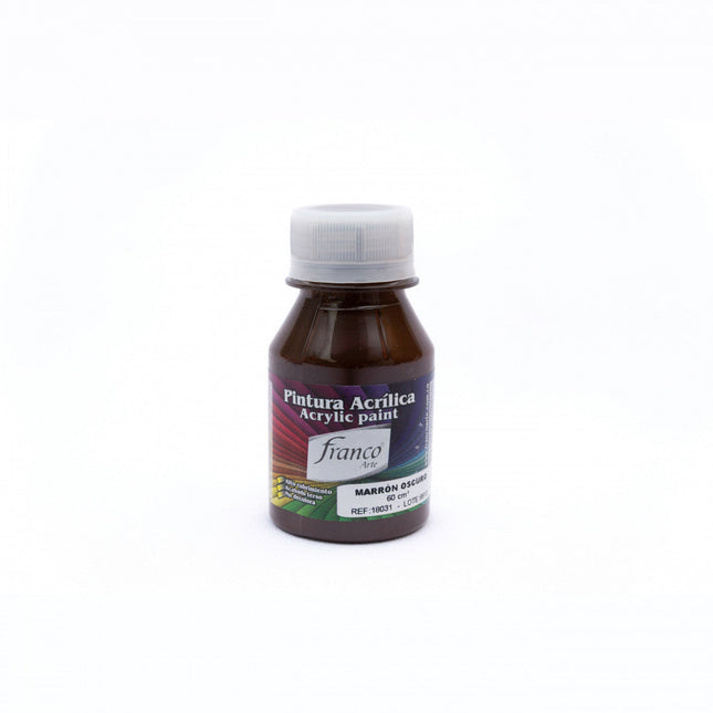 Pintura Acrílica Al Frío 60 ml Marrón Oscuro Franco Arte