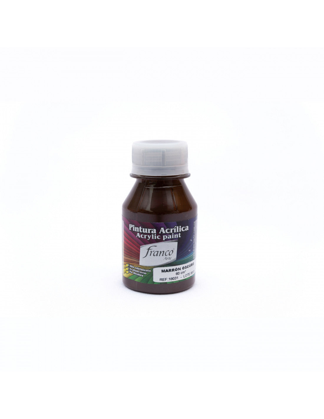 Pintura Acrílica Al Frío 60 ml Marrón Oscuro Franco Arte