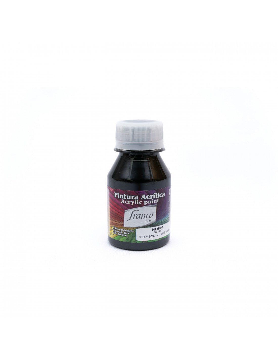 Pintura Acrílica Al Frío 60 ml Negro Franco Arte
