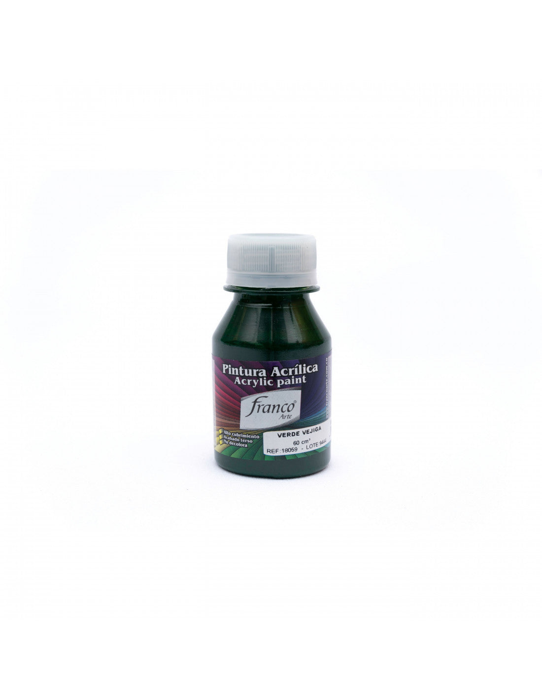 Pintura Acrílica Al Frío 60 ml Verde Vejiga Franco Arte