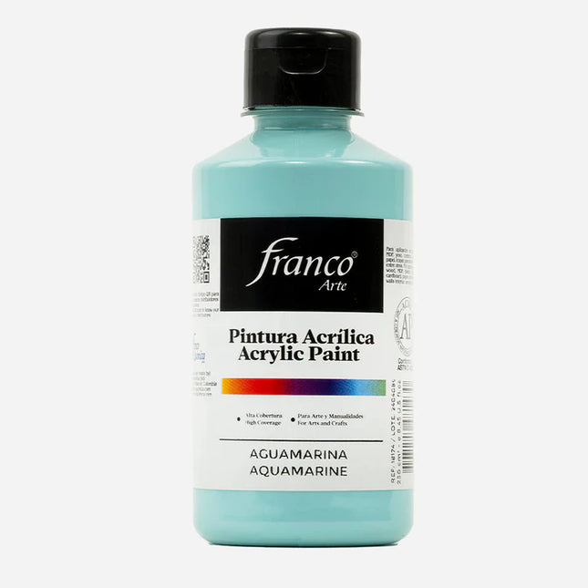 Pintura Acrílica Al Frío 250 ml Aguamarina Franco Arte