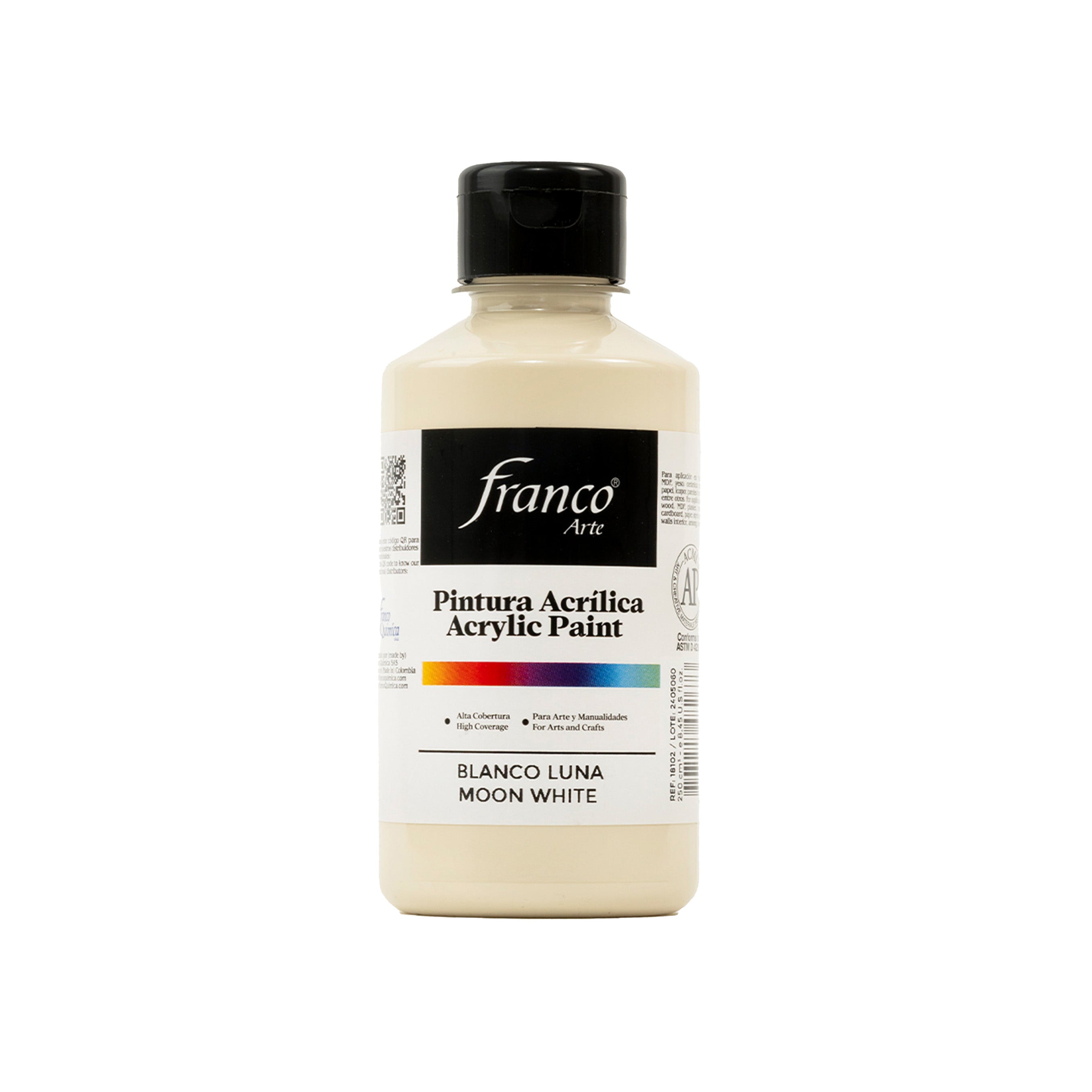 Pintura Acrílica Al Frío 250 ml Blanco Luna Franco Arte