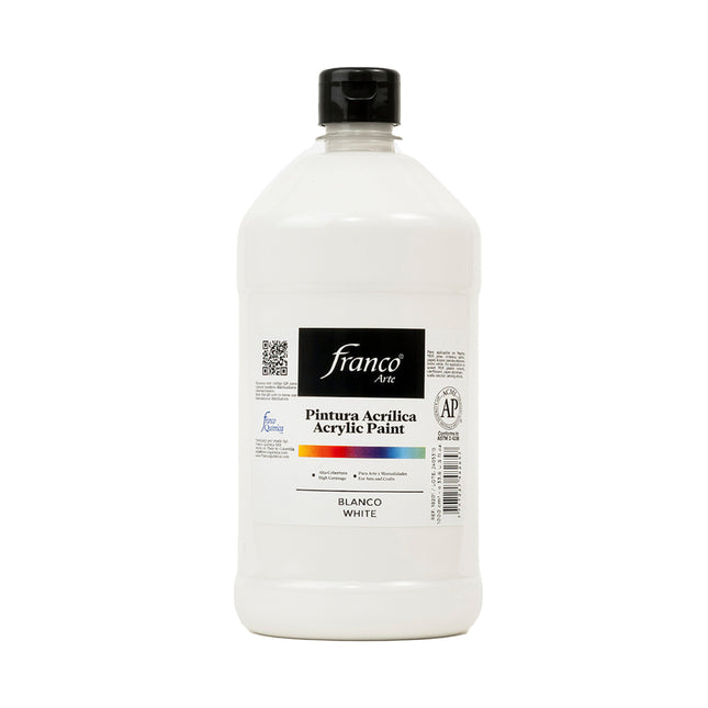 Pintura Acrílica Al Frío 1000 ml Blanco Franco Arte