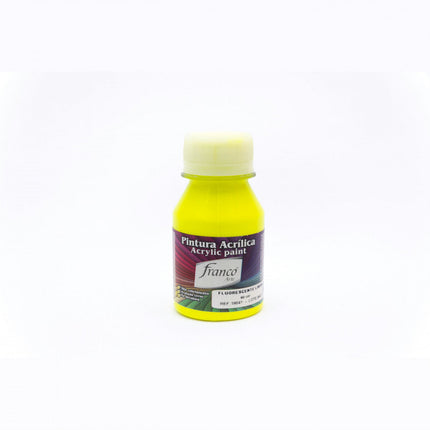 Pintura Acrílica Al Frío Fluorescente Limón 60 ml Franco Arte