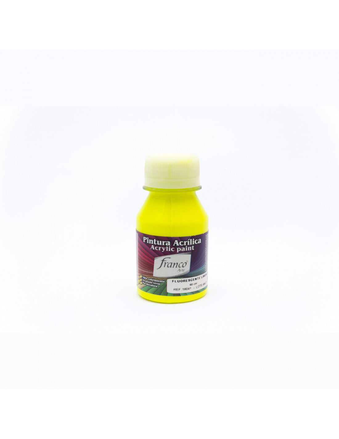 Pintura Acrílica Al Frío 60 ml Fluorescente Limón Franco Arte