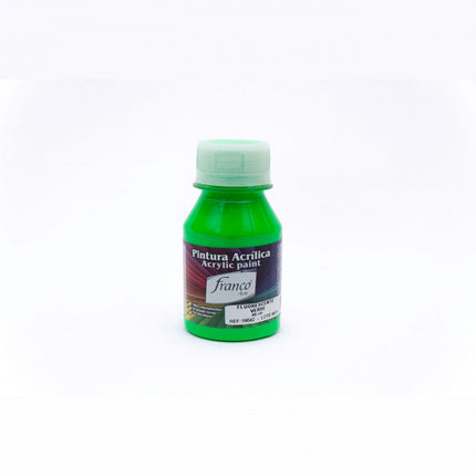 Pintura Acrílica Al Frío Fluorescente Verde 60 ml Franco Arte
