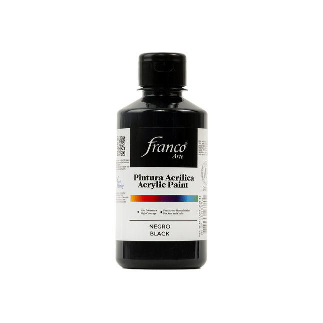 Pintura Acrílica Al Frío 250 ml Negro Franco Arte