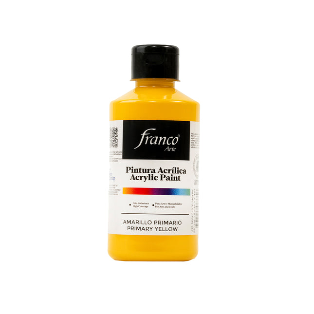 Pintura Acrílica Al Frío 250 ml Amarillo Primario Franco Arte